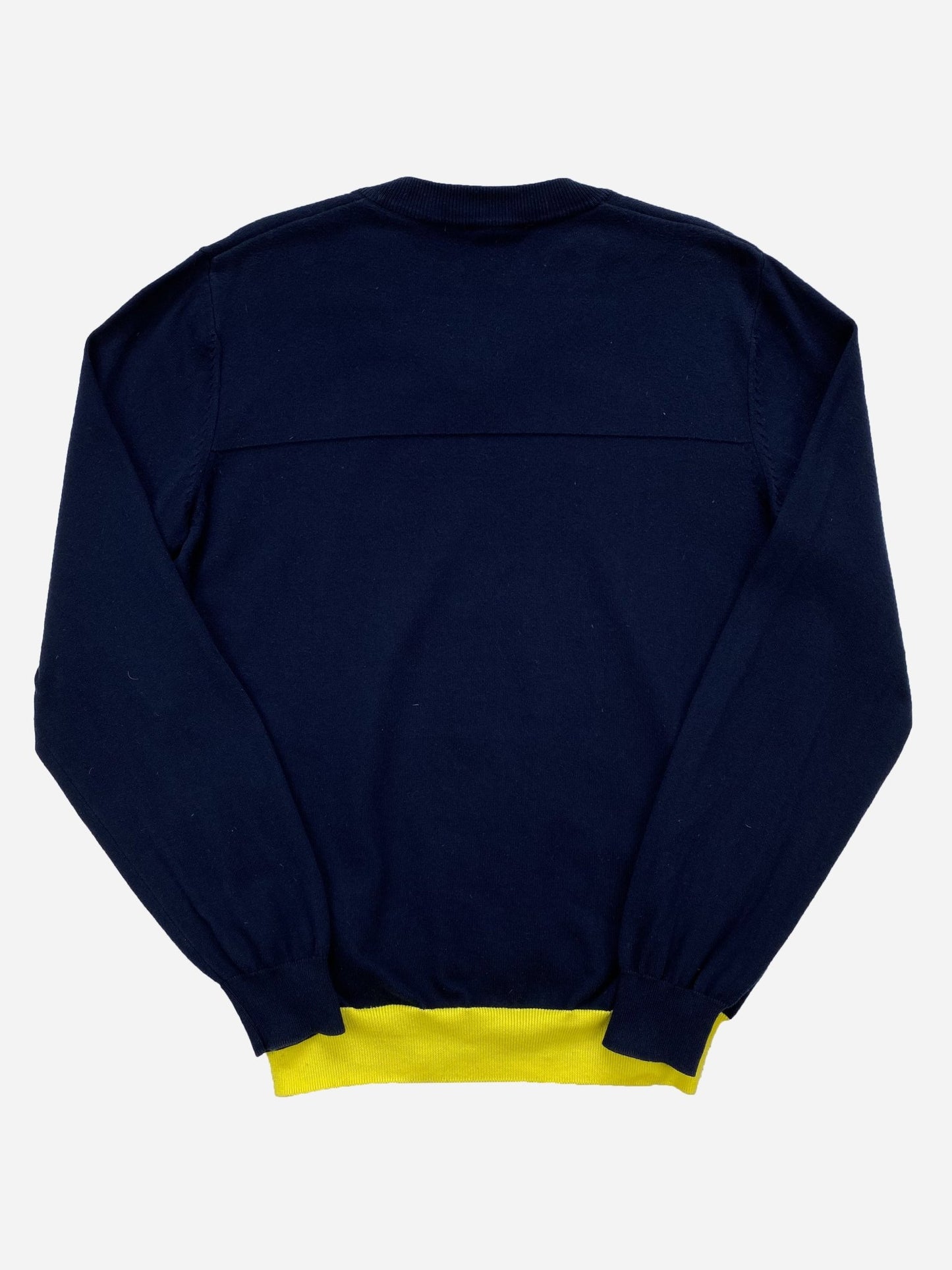 RAF SIMONS X FRED PERRY V - NECK LOGO JUMPER. (42 / M) - SEVENUES.