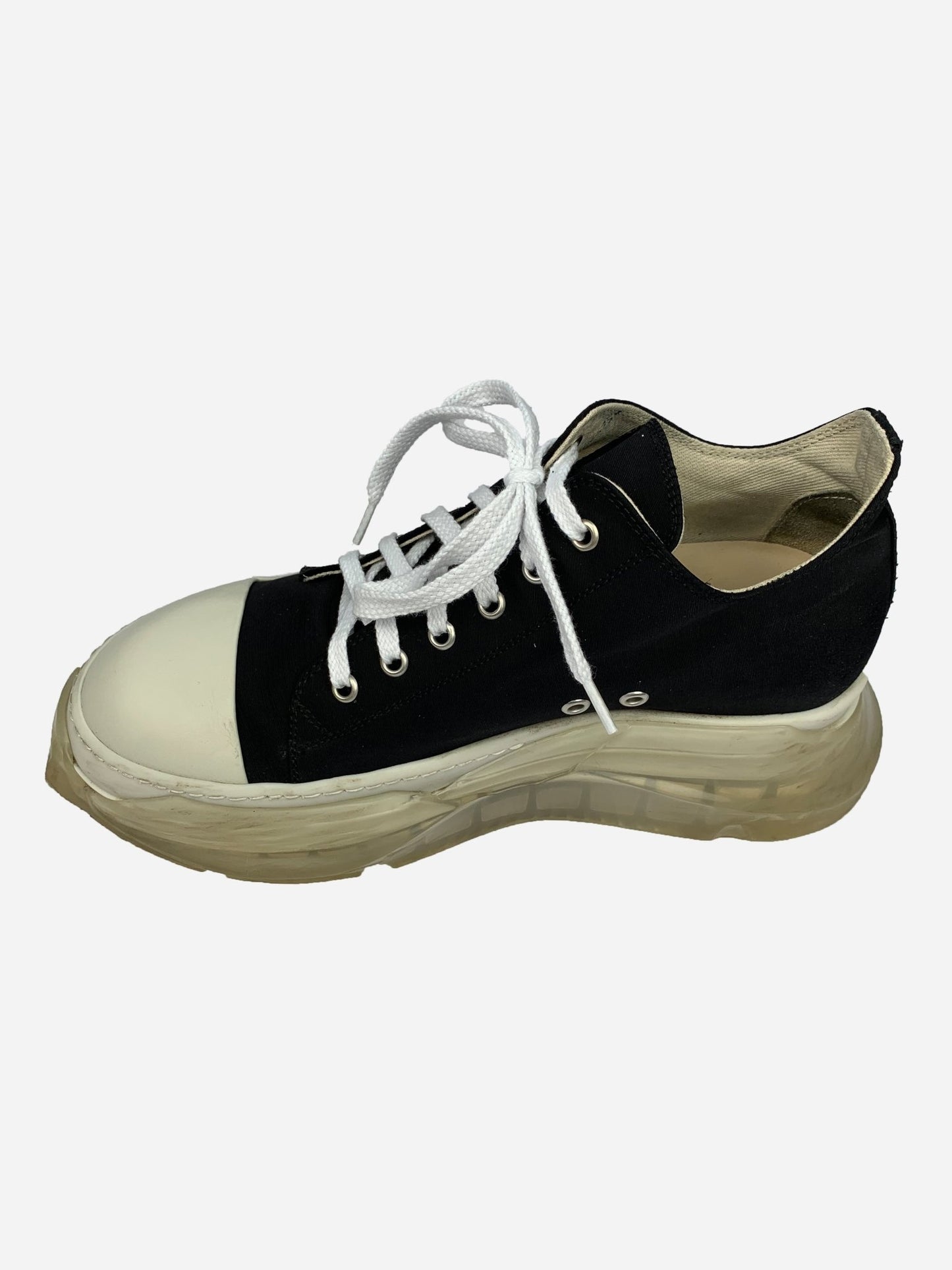 RICK OWENS DRKSHDW ABSTRACT RAMONES LOW WITH CLEAR SOLE. (40) - SEVENUES.