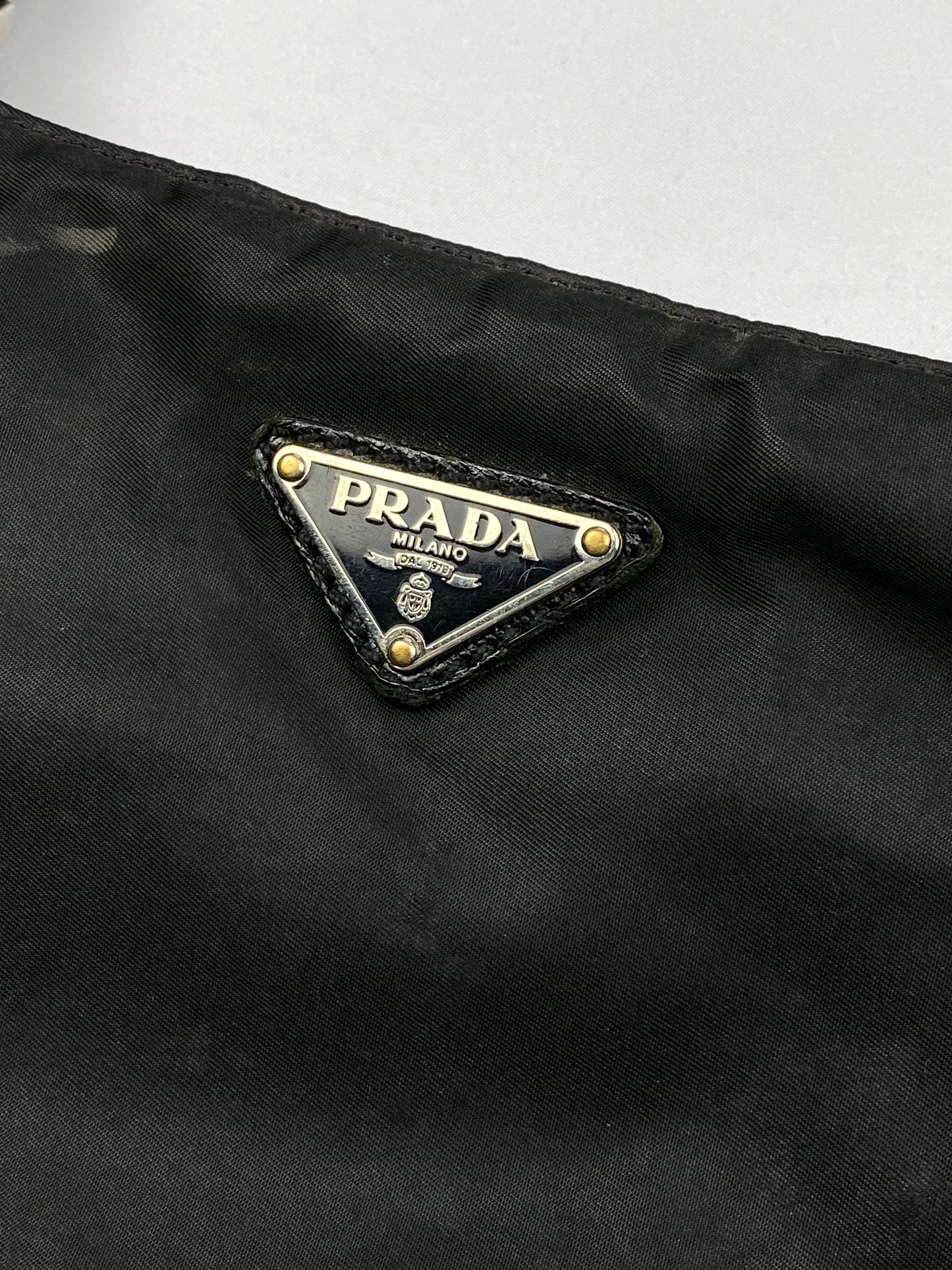 PRADA MILANO REVERSIBLE NYLON SIDEBAG.