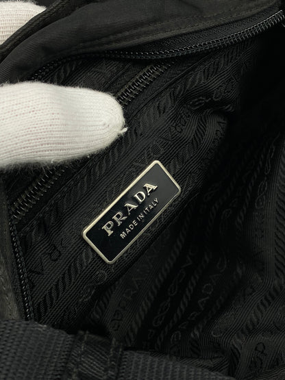 PRADA MILANO REVERSIBLE NYLON SIDEBAG.