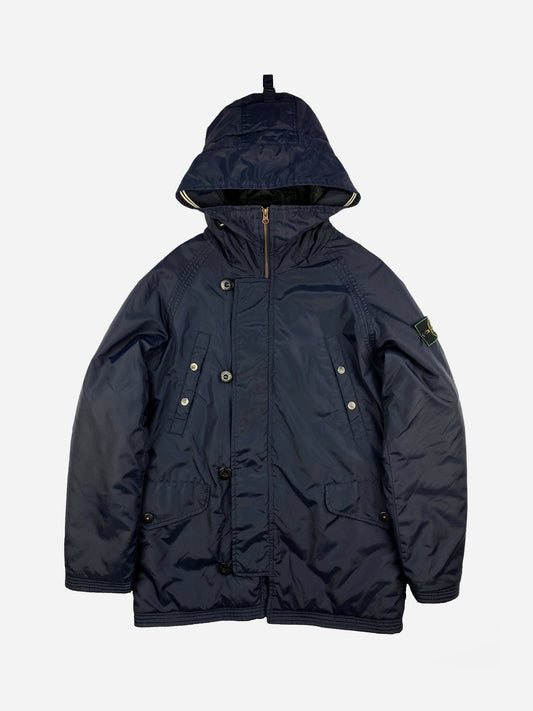 STONE ISLAND 1990's ARCHIVE NYLON PARKA JACKET. (L) - SEVENUES.