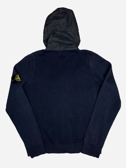 STONE ISLAND S/S '08 HOODED KNITWEAR ZIP - UP JACKET. (S) - SEVENUES.