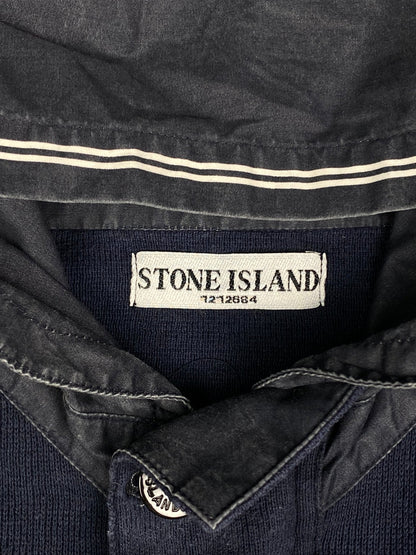 STONE ISLAND S/S '08 HOODED KNITWEAR ZIP - UP JACKET. (S) - SEVENUES.