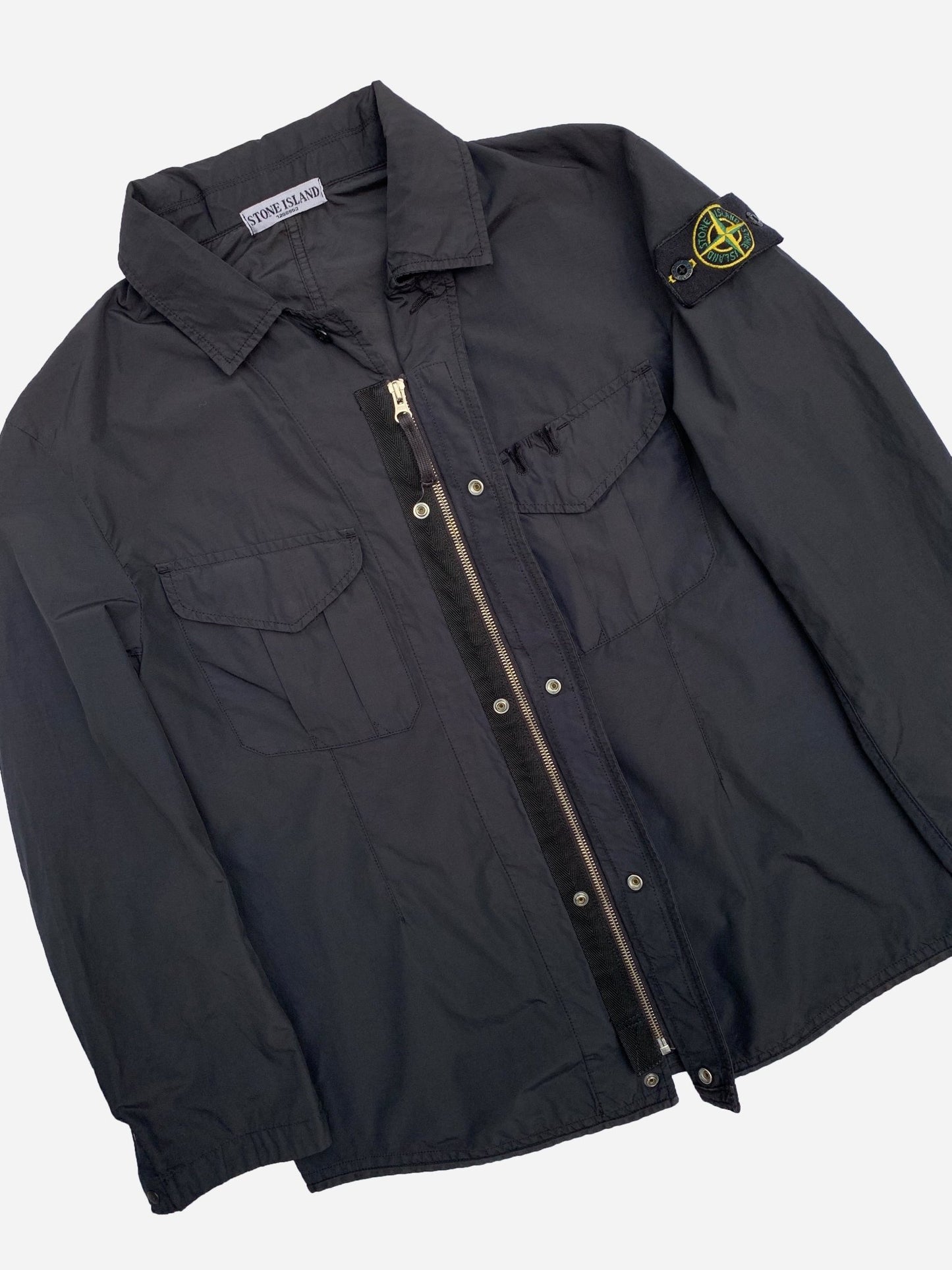 STONE ISLAND S/S 2008 COTTON METAL OVERSHIRT JACKET. (L) - SEVENUES.