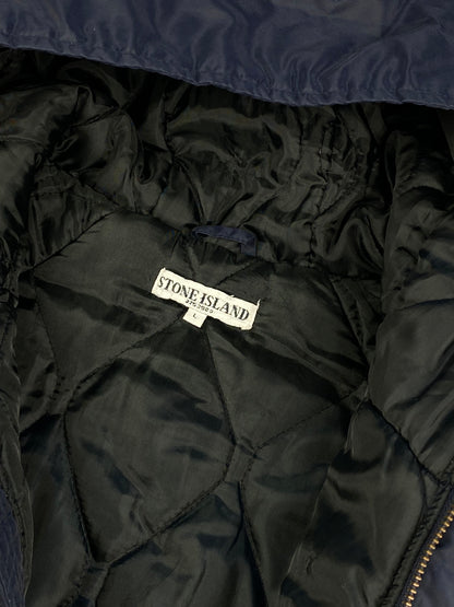 STONE ISLAND 1990's ARCHIVE NYLON PARKA JACKET. (L)