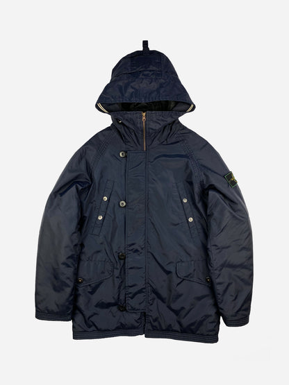 STONE ISLAND 1990's ARCHIVE NYLON PARKA JACKET. (L)