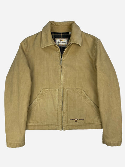 THOMAS BURBERRY CORDUROY HARRINGTON JACKET. (M)