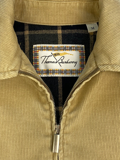 THOMAS BURBERRY CORDUROY HARRINGTON JACKET. (M)