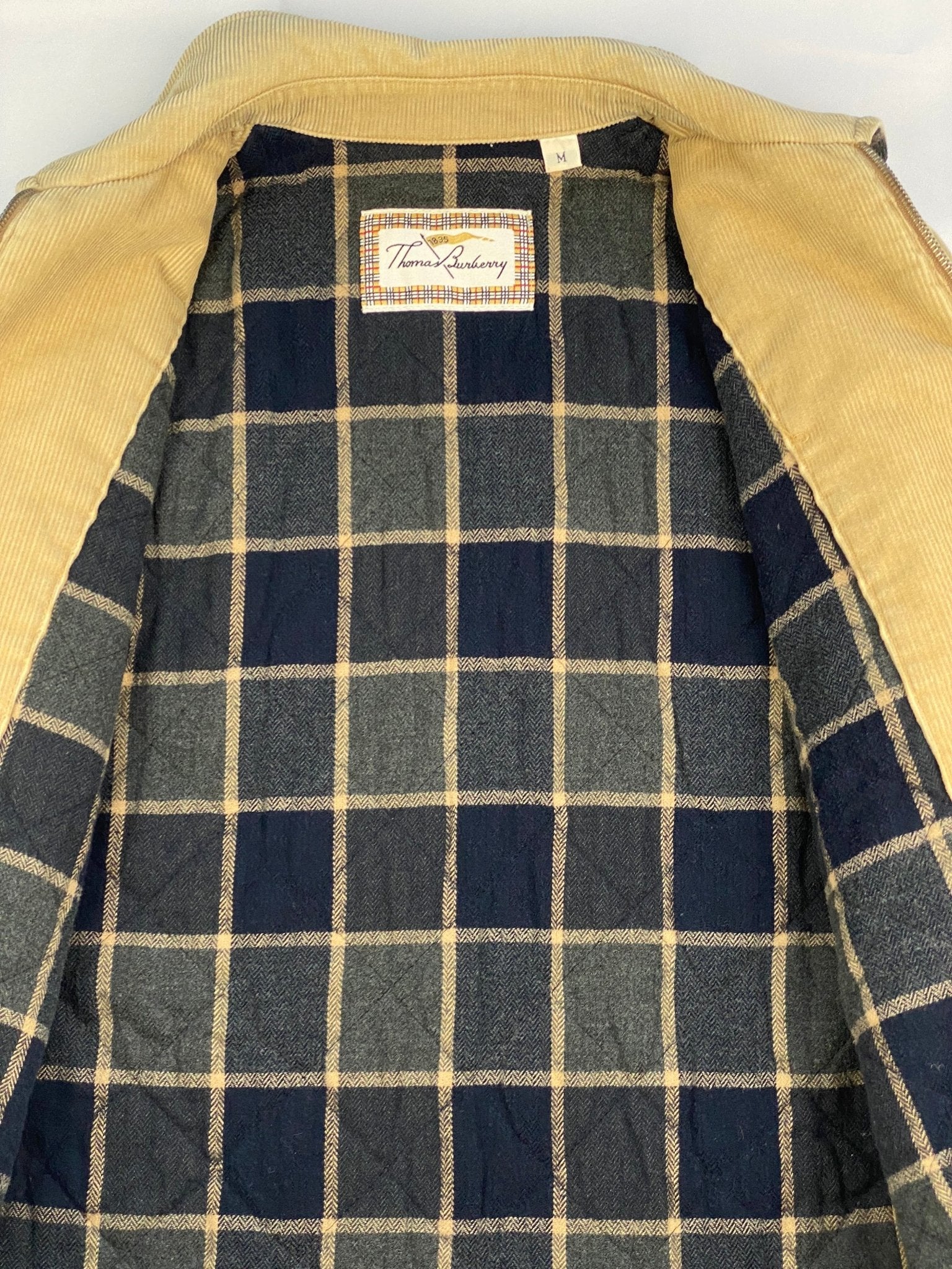 THOMAS BURBERRY CORDUROY HARRINGTON JACKET. (M) - SEVENUES.