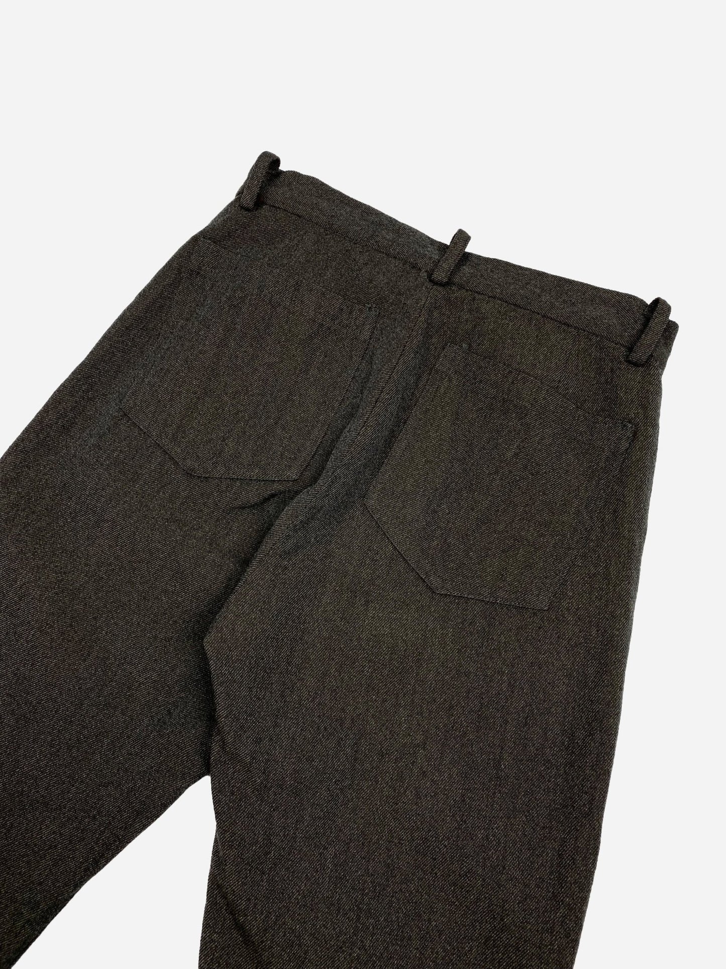 UNDERCOVER A/W 1998 'LEAF' FLARED WOOL PANTS. (28) - SEVENUES.