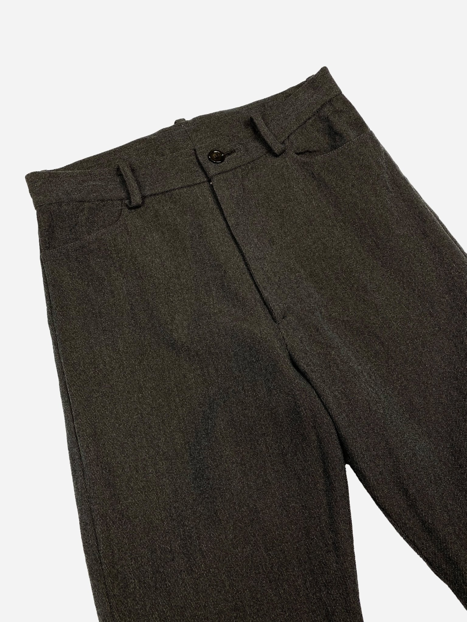 UNDERCOVER A/W 1998 'LEAF' FLARED WOOL PANTS. (28) - SEVENUES.