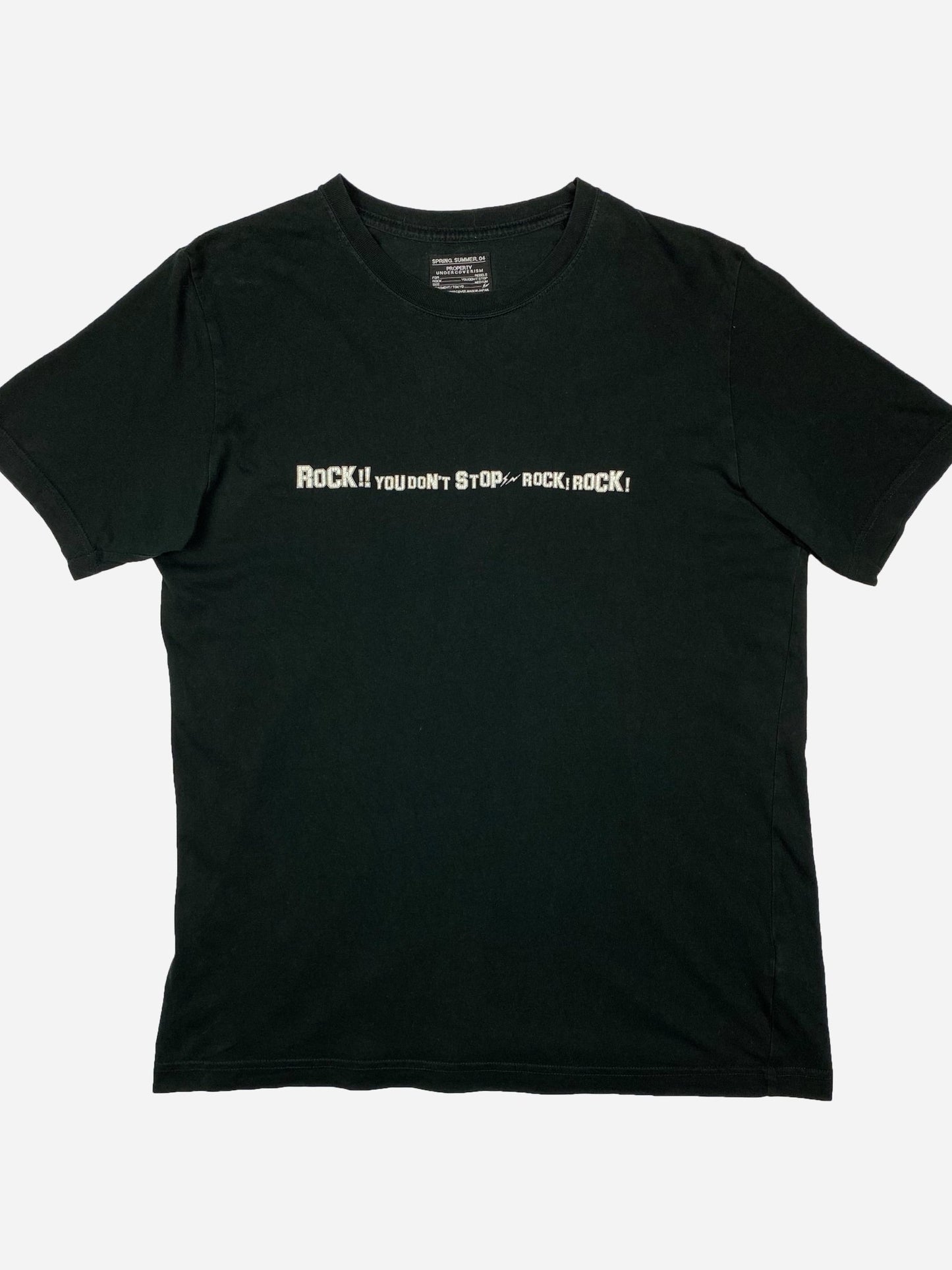 UNDERCOVER X FRAGMENT S/S '04 'ROCK! YOU DON'T STOP' T - SHIRT. (M) - SEVENUES.