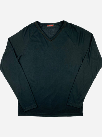 PRADA LINEA ROSSA F/W 2001 V-NECK KNIT JUMPER. (50 / M)