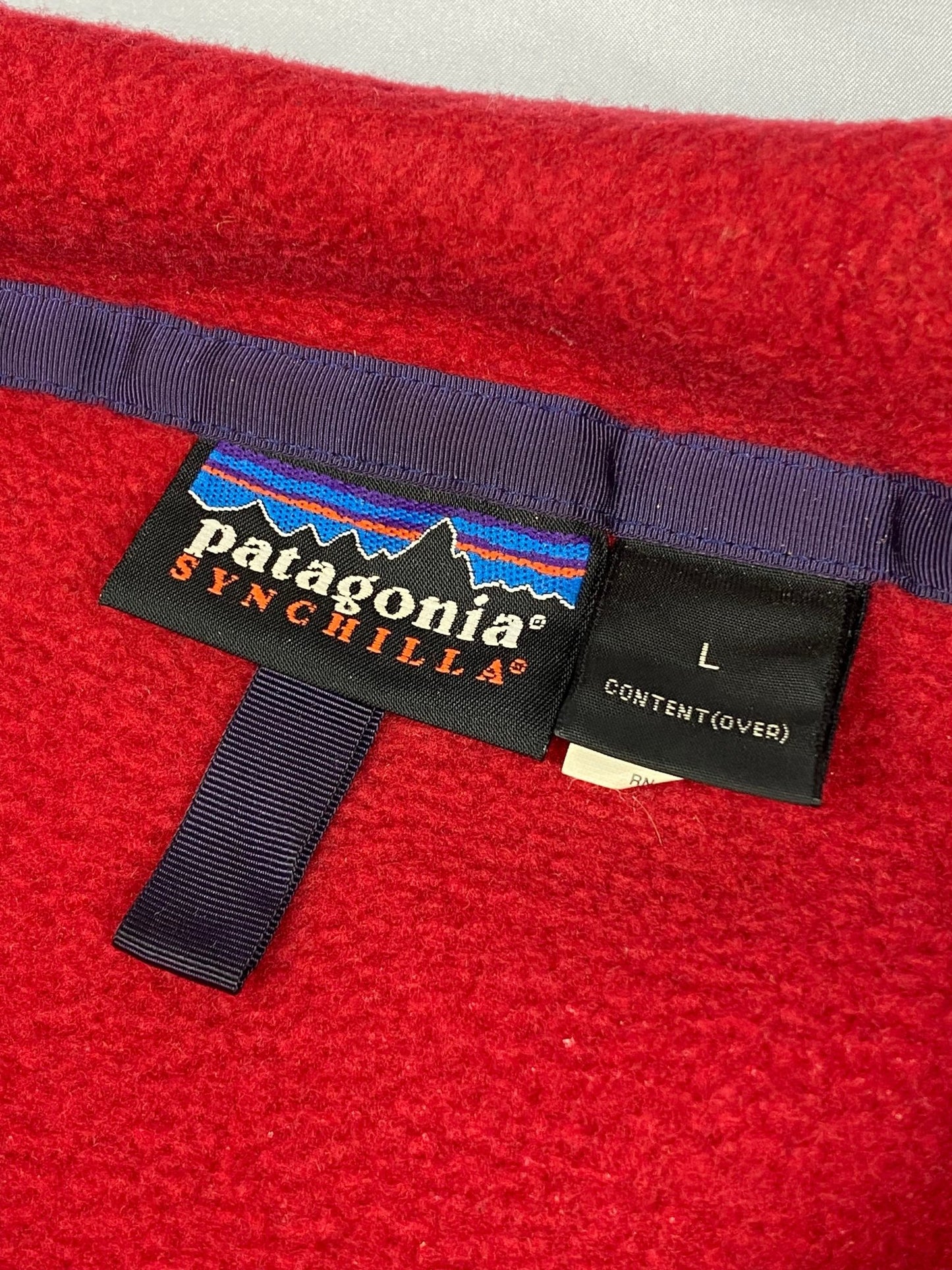 VINTAGE 1997 PATAGONIA SYNCHILLA T - SNAP FLEECE SWEATSHIRT. (L) - SEVENUES.