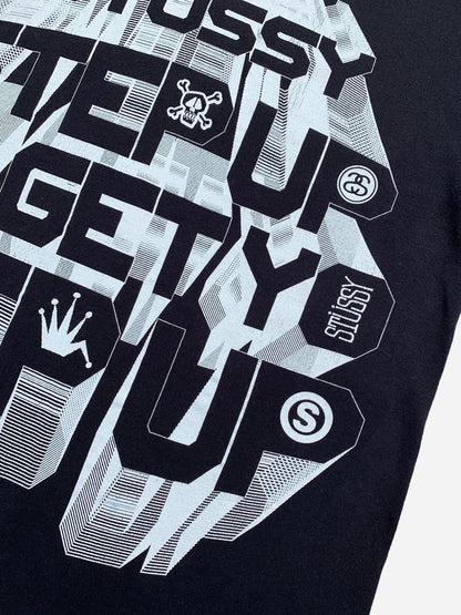 VINTAGE Y2K STUSSY 'STEP UP' T - SHIRT. (S) - SEVENUES.