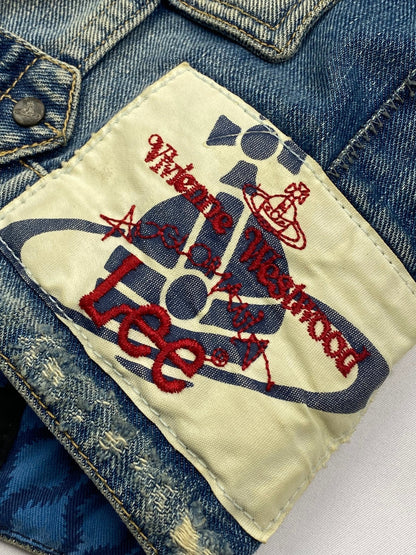 VIVIENNE WESTWOOD ANGLOMANIA X LEE 'PUNK' DENIM VEST. (XS) - SEVENUES.