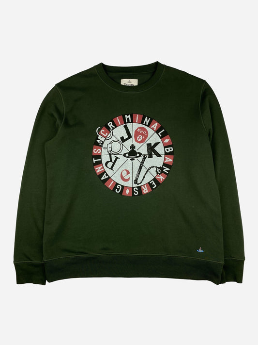 VIVIENNE WESTWOOD F/W 2018 'ROULETTE' CREWNECK SWEATER. (XL) - SEVENUES.