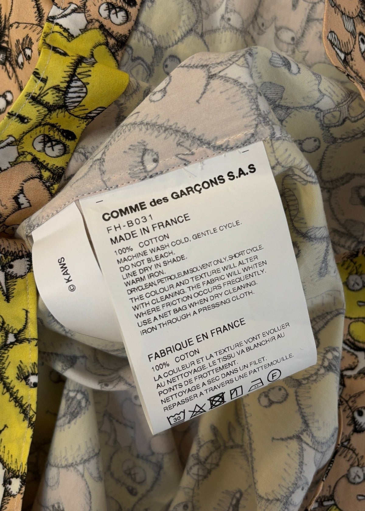 X KAWS F/W 2021 SHIRT BUTTON-UP. (M) - SEVENUES.