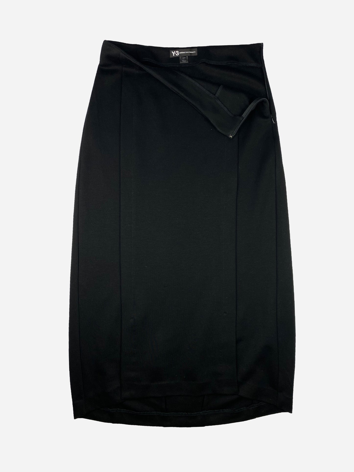 Y3 BY YOHJI YAMAMOTO FLEECE MAXI SKIRT. (M)