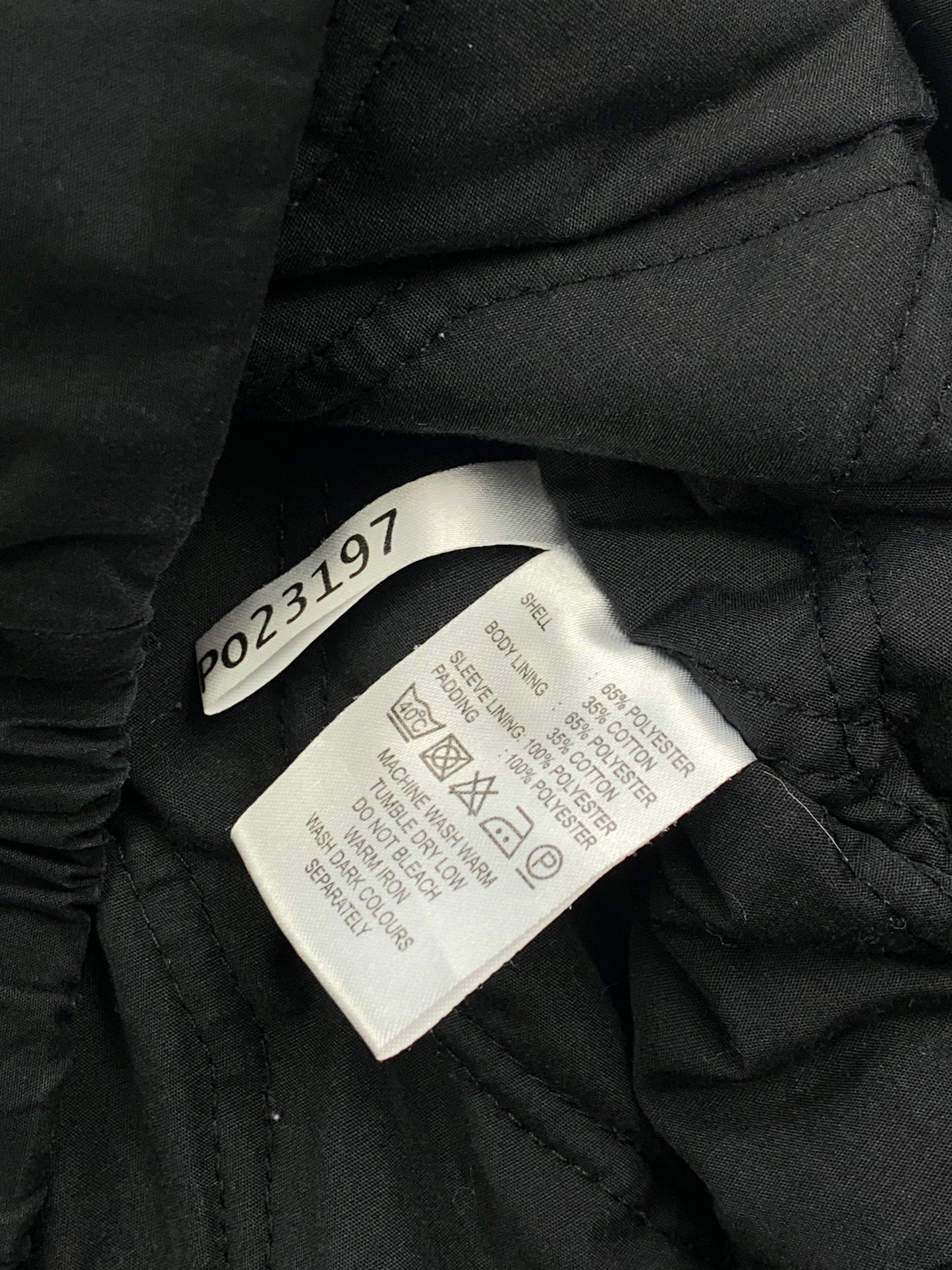 YVES SAINT LAURENT 'YSL' PADDED HARRINGTON JACKET. (S)