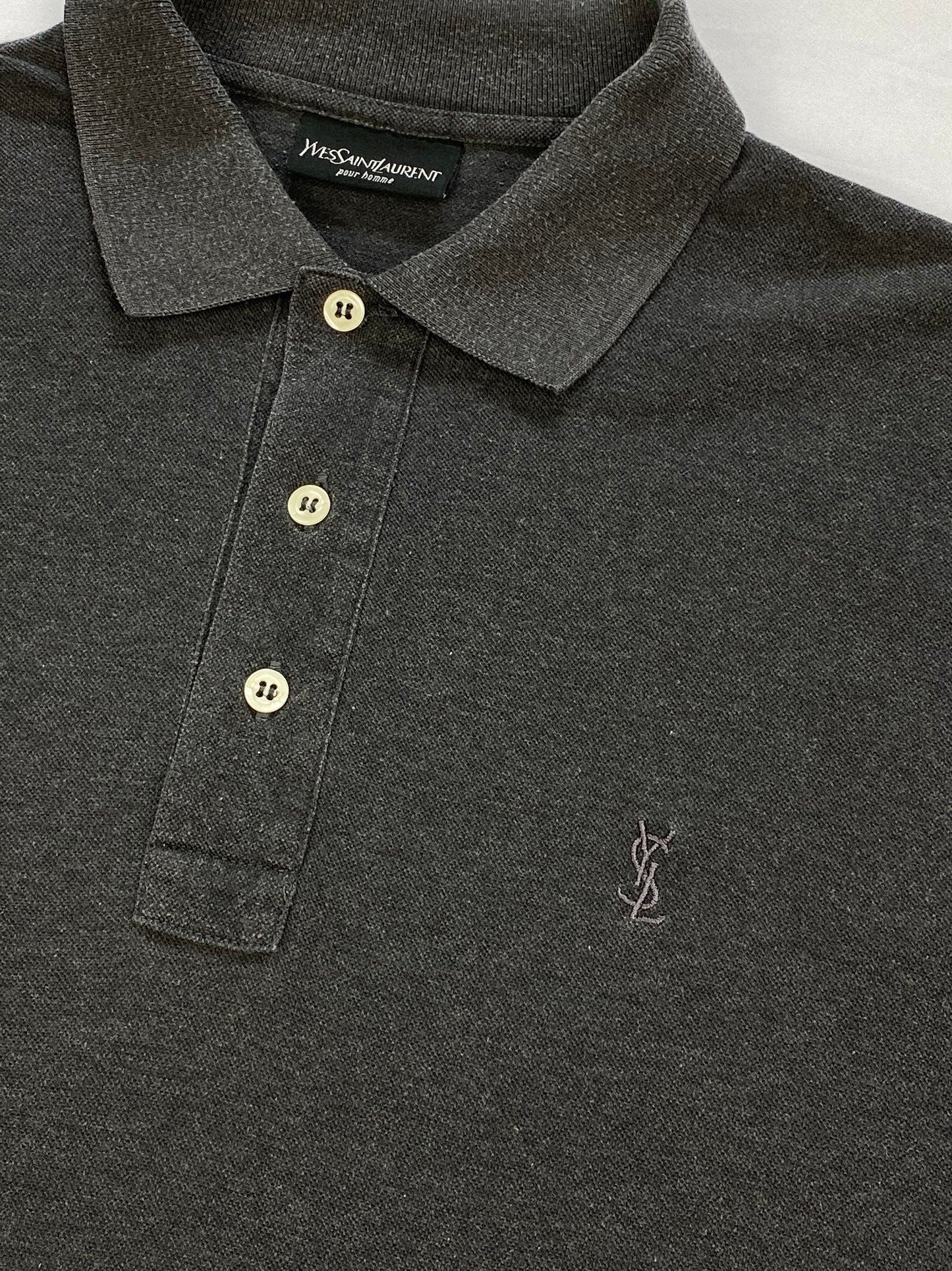 YVES SAINT LAURENT POUR HOMME POLO SHIRT. (XL)