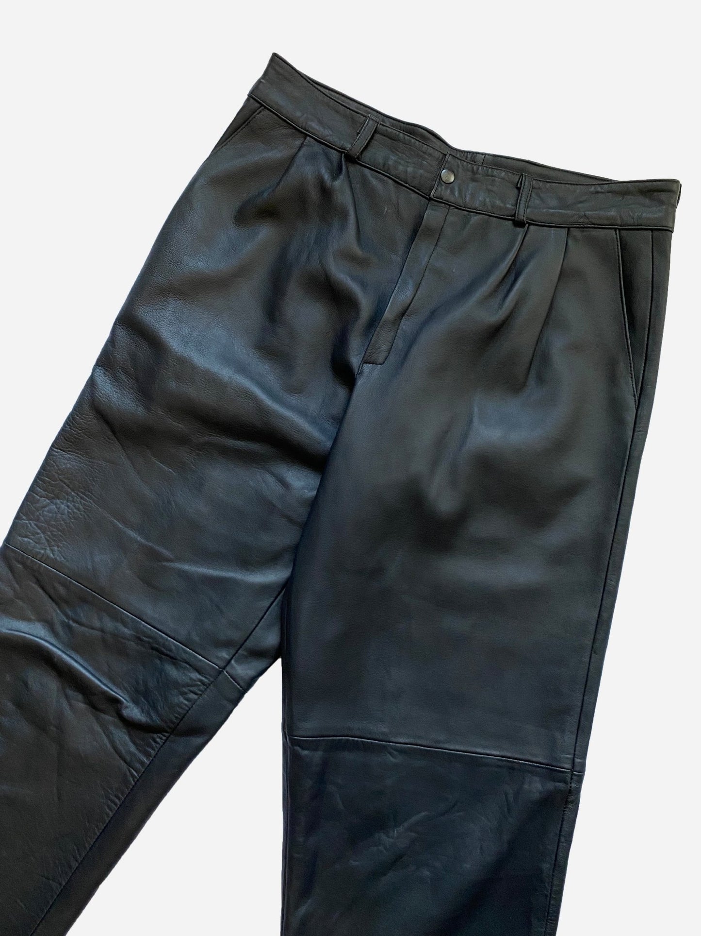 YVES SAINT LAURENT NAPPA LEATHER PANTS. (52 / L) - SEVENUES.