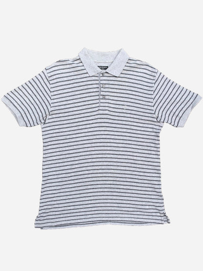 YVES SAINT LAURENT POUR HOMME STRIPED POLOSHIRT. (M) - SEVENUES.