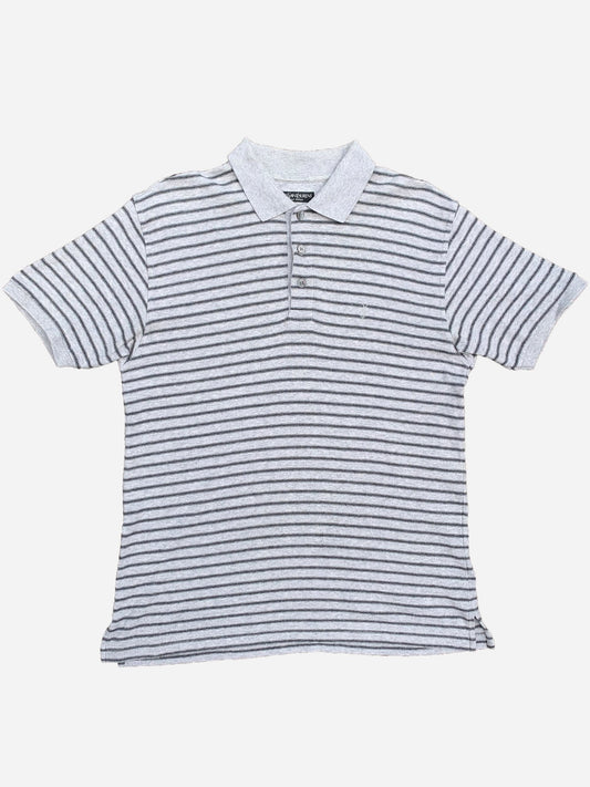 YVES SAINT LAURENT POUR HOMME STRIPED POLOSHIRT. (M) - SEVENUES.