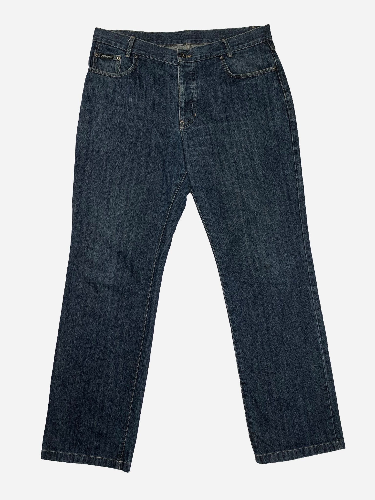 YVES SAINT LAURENT POUR HOMME 'YSL' EMBROIDERY DENIM. (36 / 34) - SEVENUES.