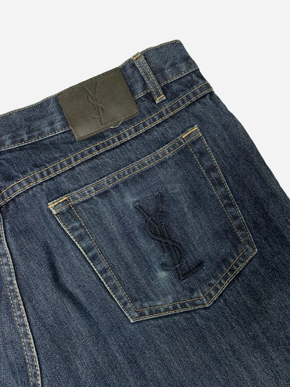 YVES SAINT LAURENT POUR HOMME 'YSL' EMBROIDERY DENIM. (36 / 34) - SEVENUES.