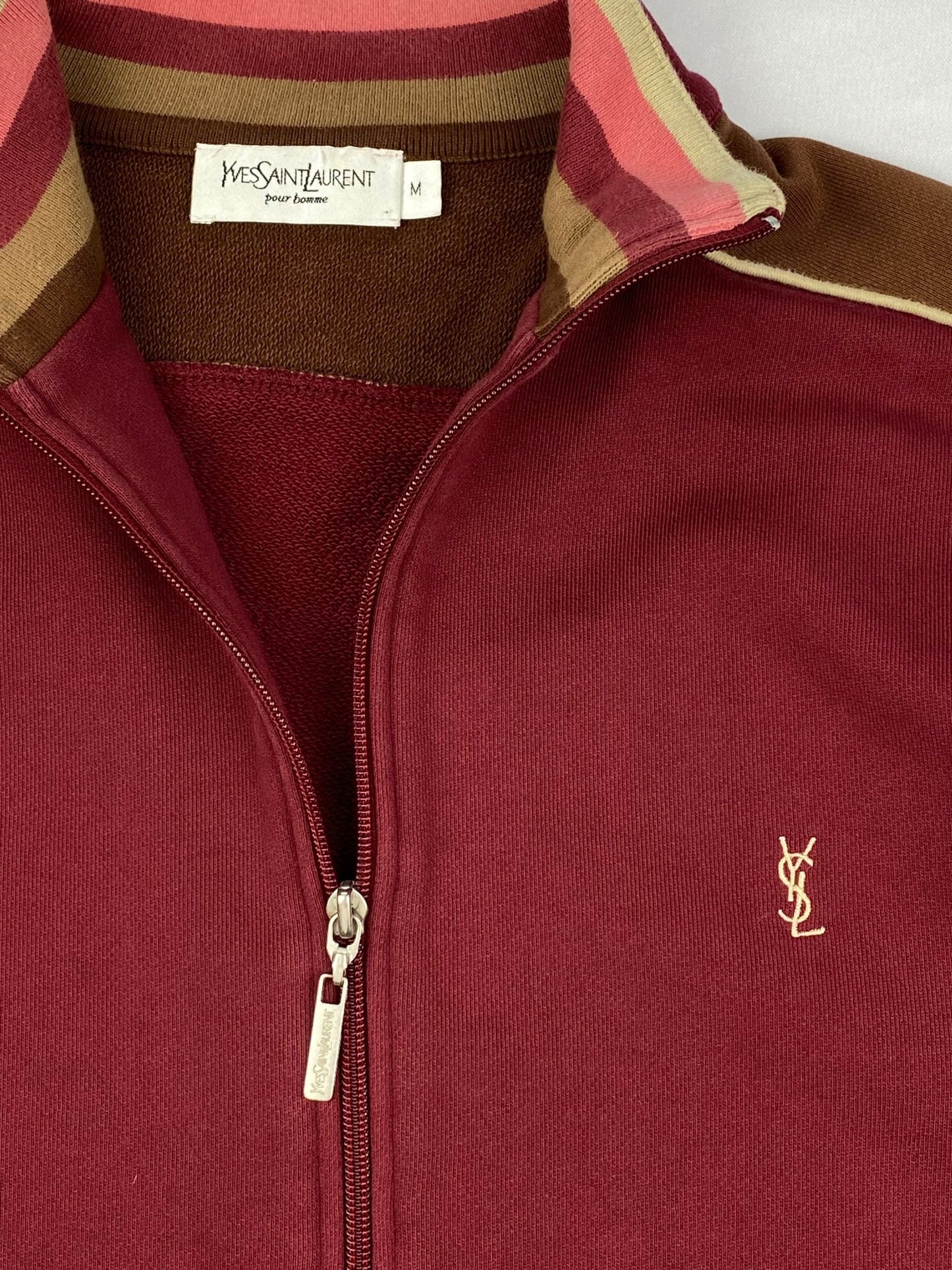 YVES SAINT LAURENT POUR HOMME 'YSL' ZIP - UP JACKET. (M) - SEVENUES.