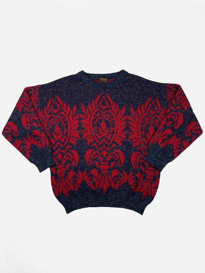 YVES SAINT LAURENT 'TRICOT POUR HOMME' INTARSIA KNIT JUMPER. (52 / L) - SEVENUES.