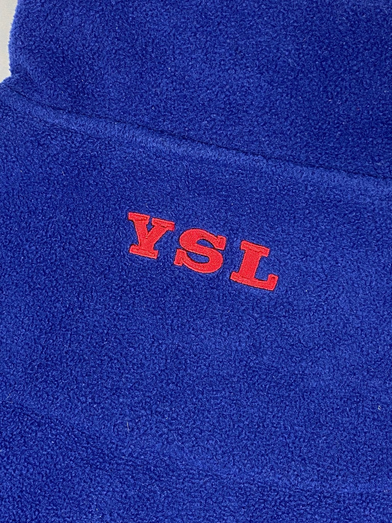 YVES SAINT LAURENT 'YSL EQUIPE' FLEECE SWEATSHIRT. (L) - SEVENUES.