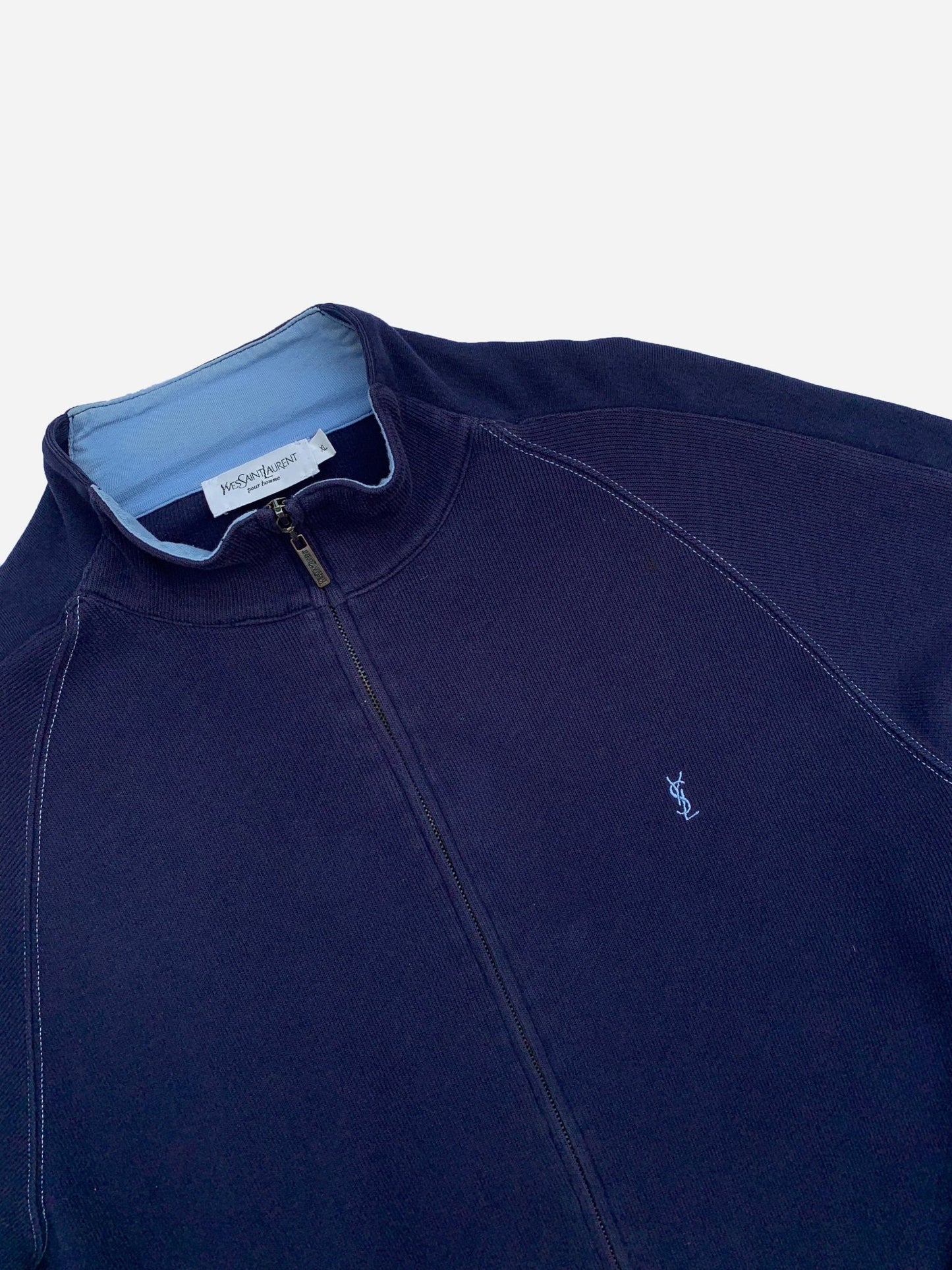 YVES SAINT LAURENT ZIP - UP SWEATSHIRT JACKET. (XL) - SEVENUES.