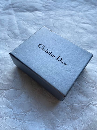 CHRISTIAN DIOR 'CD' SILVER PENDANT NECKLACE.