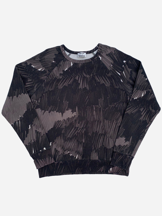 ACNE STUDIOS 'COLLEGE MARKER AW14' RAGLAN SWEATSHIRT. (XL)