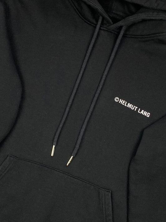 HELMUT LANG AW 17/18 LOGO HOODED SWEATSHIRT. (M)