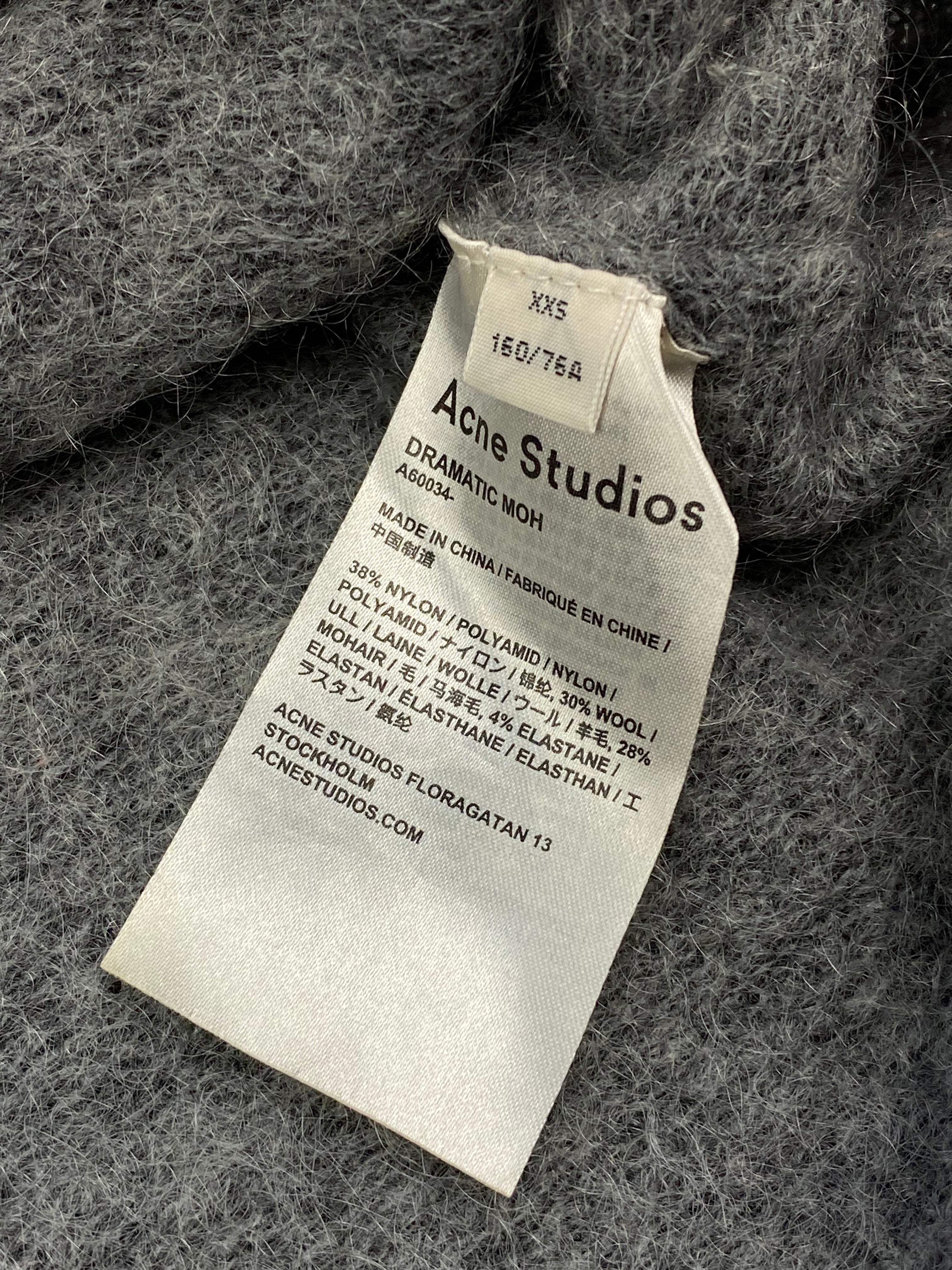 ACNE STUDIOS DRAMATIC MOHAIR OVERSIZED KNIT JUMPER. XXS SEVENUES