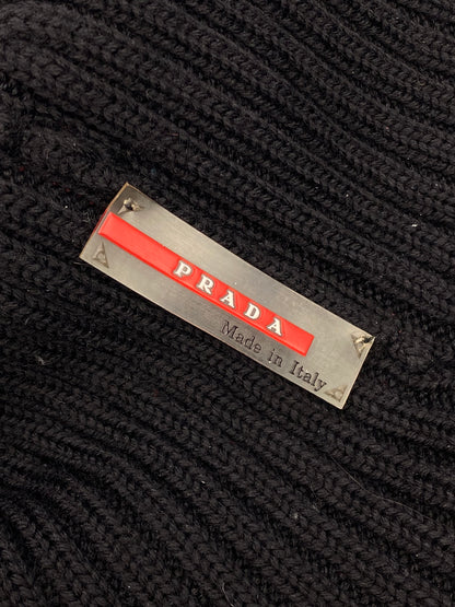 PRADA MILANO LINEA ROSSA F/W 2002 KNITTED WOOL BEANIE.