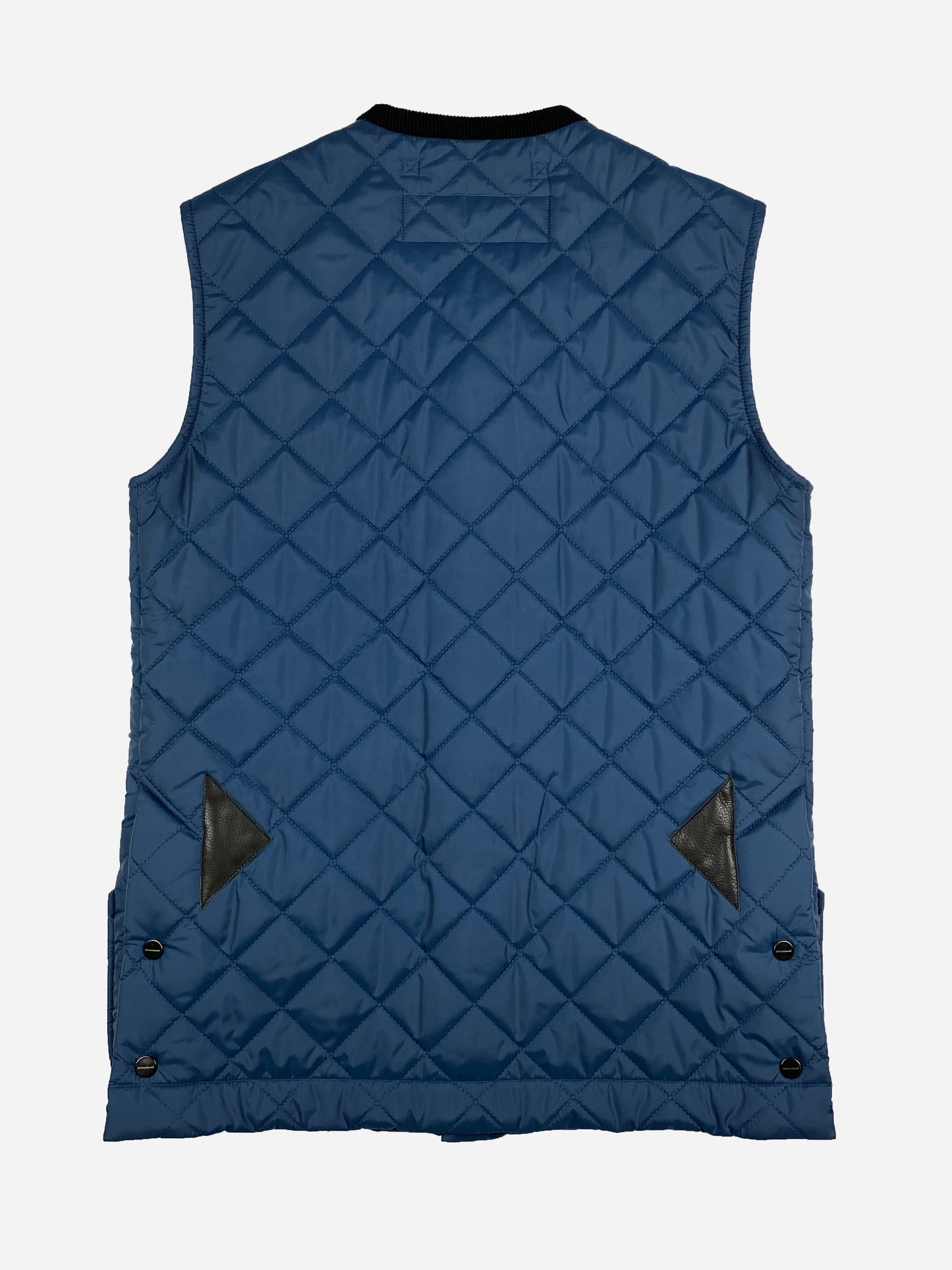 BURBERRY LONDON QUILTED VEST WITH NOVACHECK LINING. (46 / L)