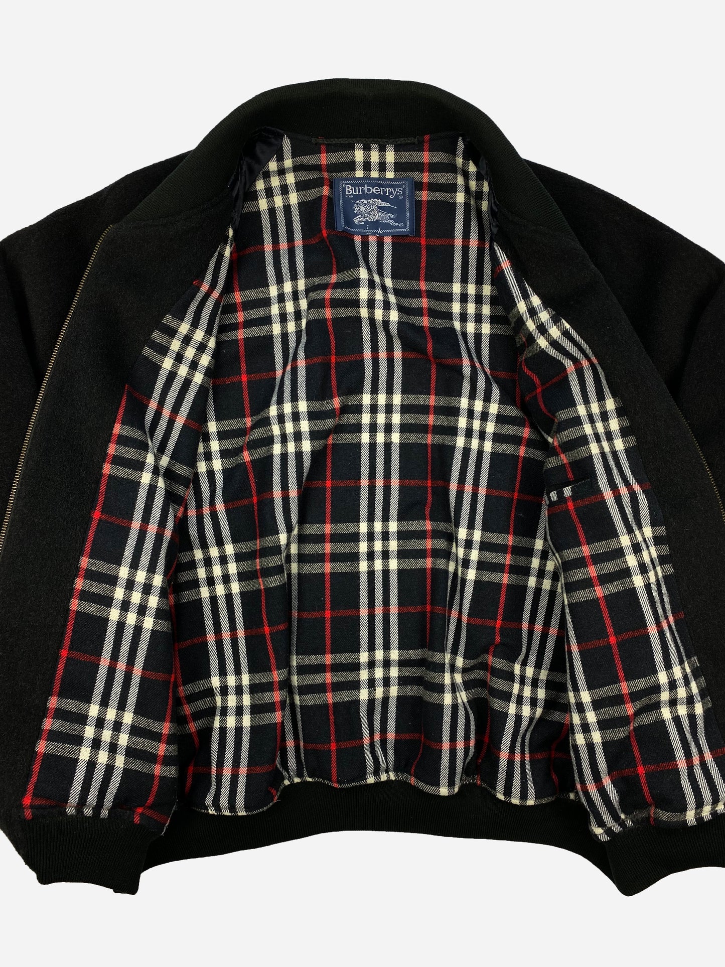 BURBERRY LONDON CASHMERE HARRINGTON JACKET. (XL)