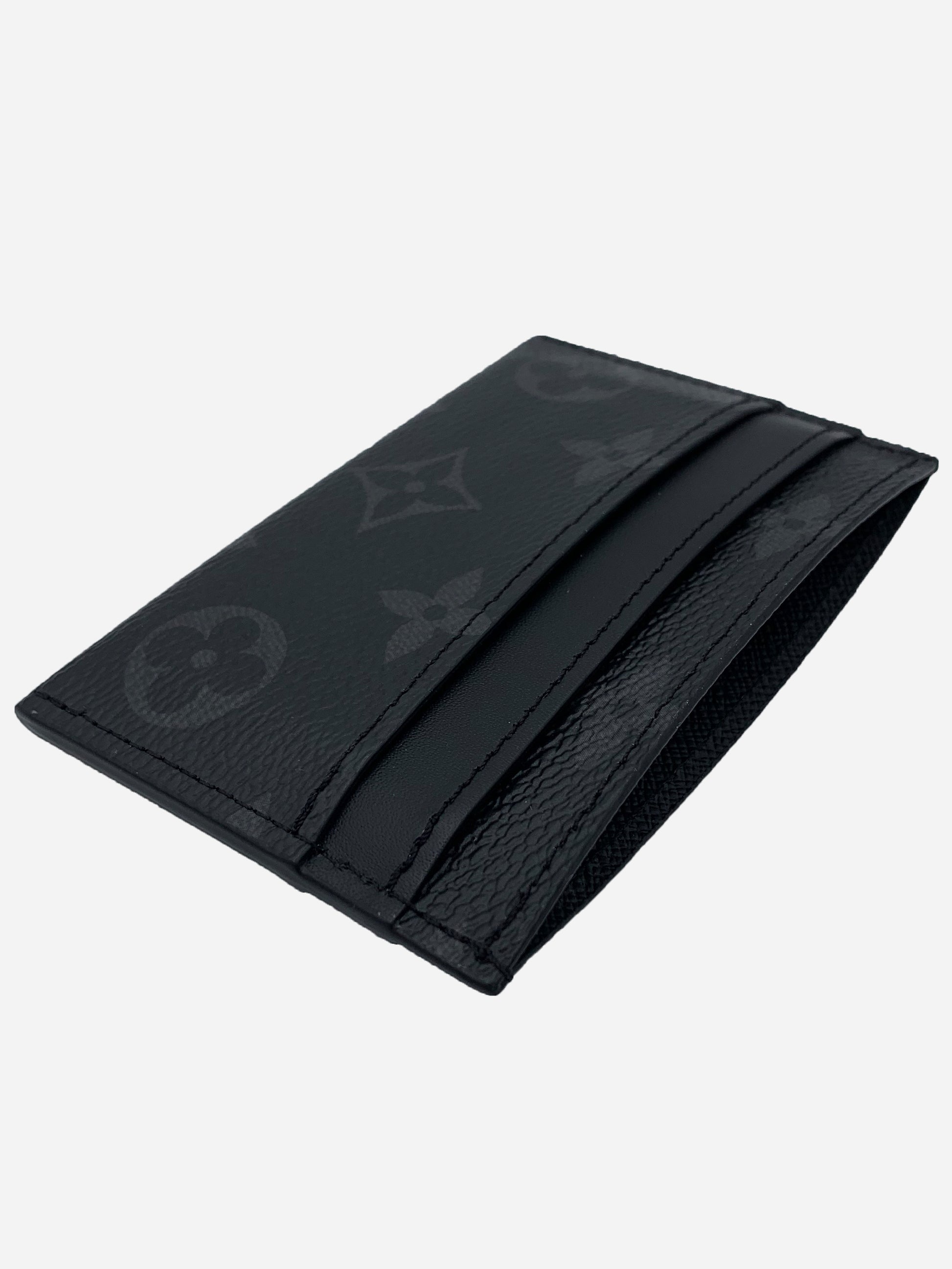 Louis Vuitton Card Holder Porte Cartes Double Monogram Eclipse Black/GreyLouis  Vuitton Card Holder Porte Cartes Double Monogram Eclipse Black/Grey - OFour