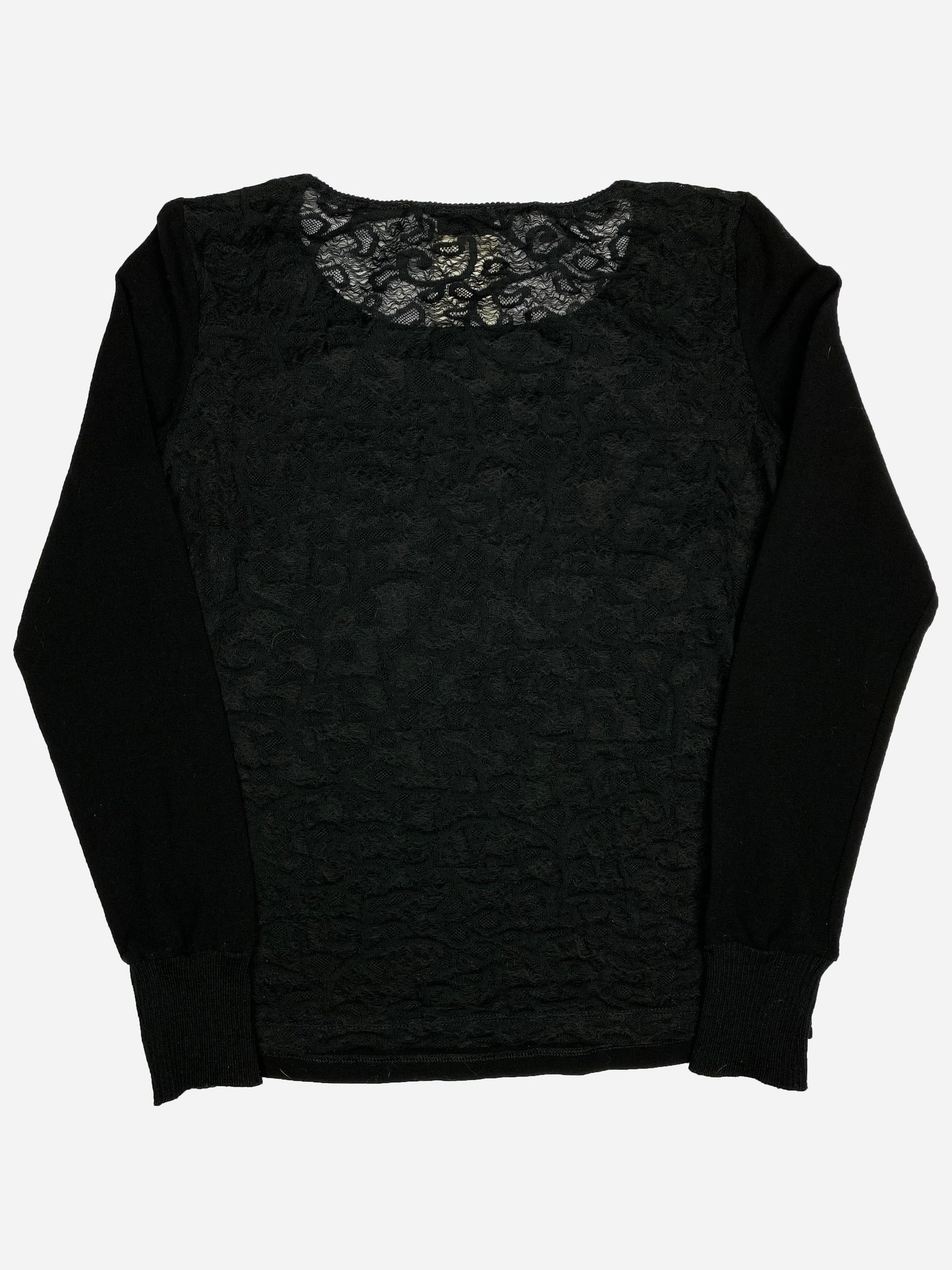 DOLCE & GABBANA 90's VISCOSE MESH LONGSLEEVE. (42 / L)