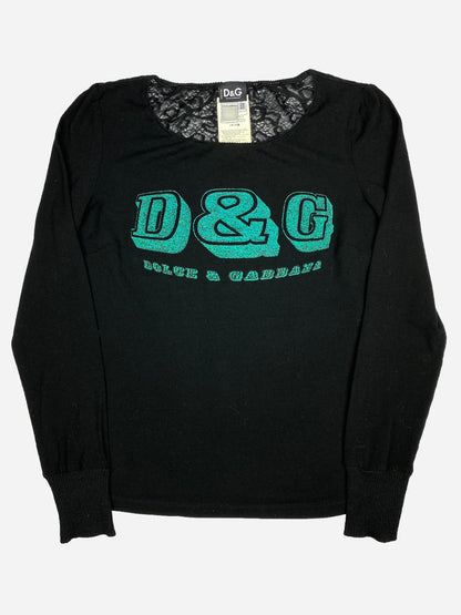 DOLCE & GABBANA 90's VISCOSE MESH LONGSLEEVE. (42 / L)