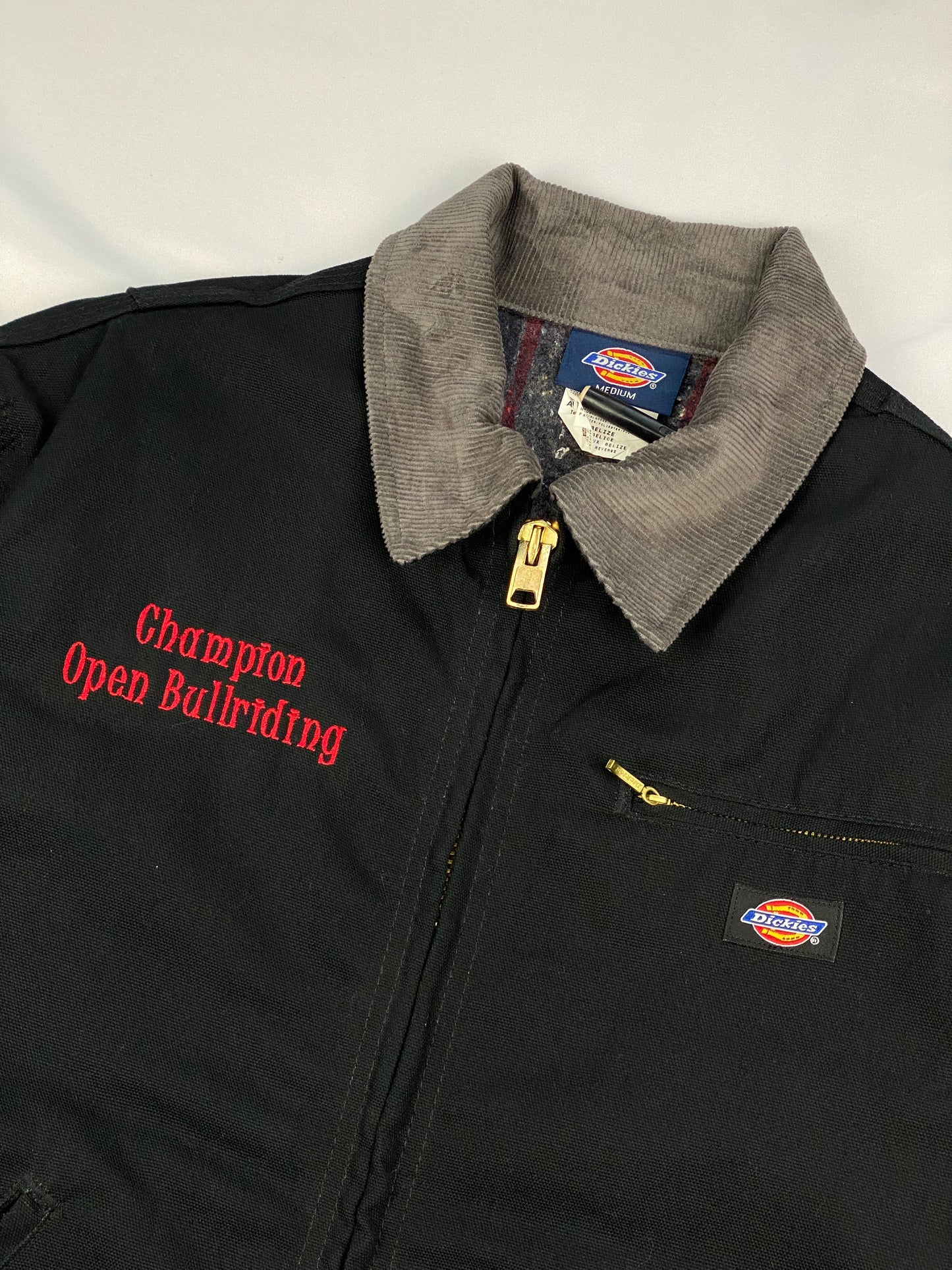 VINTAGE DICKIES DETROIT 'OPEN BULLRIDING' WORKWEAR JACKET. (M)