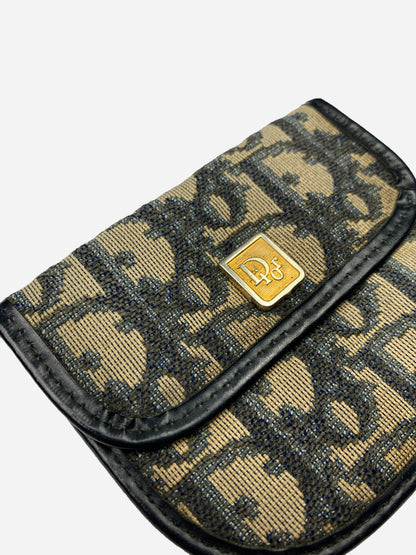 CHRISTIAN DIOR OBLIQUE TROTTER COIN POUCH.