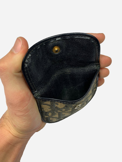 CHRISTIAN DIOR OBLIQUE TROTTER COIN POUCH.