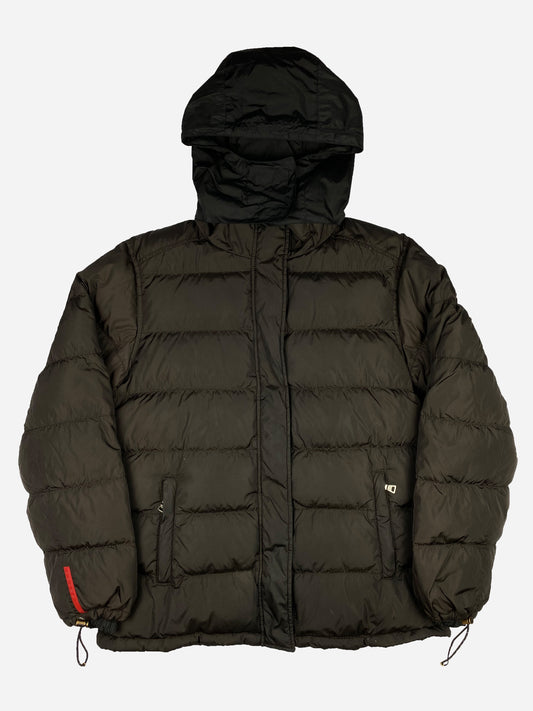 PRADA MILANO LINEA ROSSA F/W 2001 NYLON DOWN JACKET. (42 / XL)