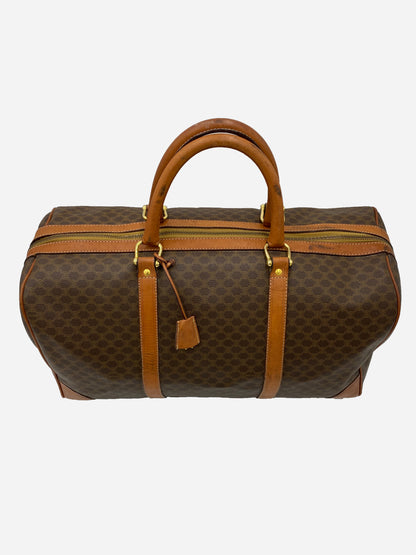 CÉLINE PARIS MACADAM MONOGRAM WEEKENDER DUFFLE BAG.