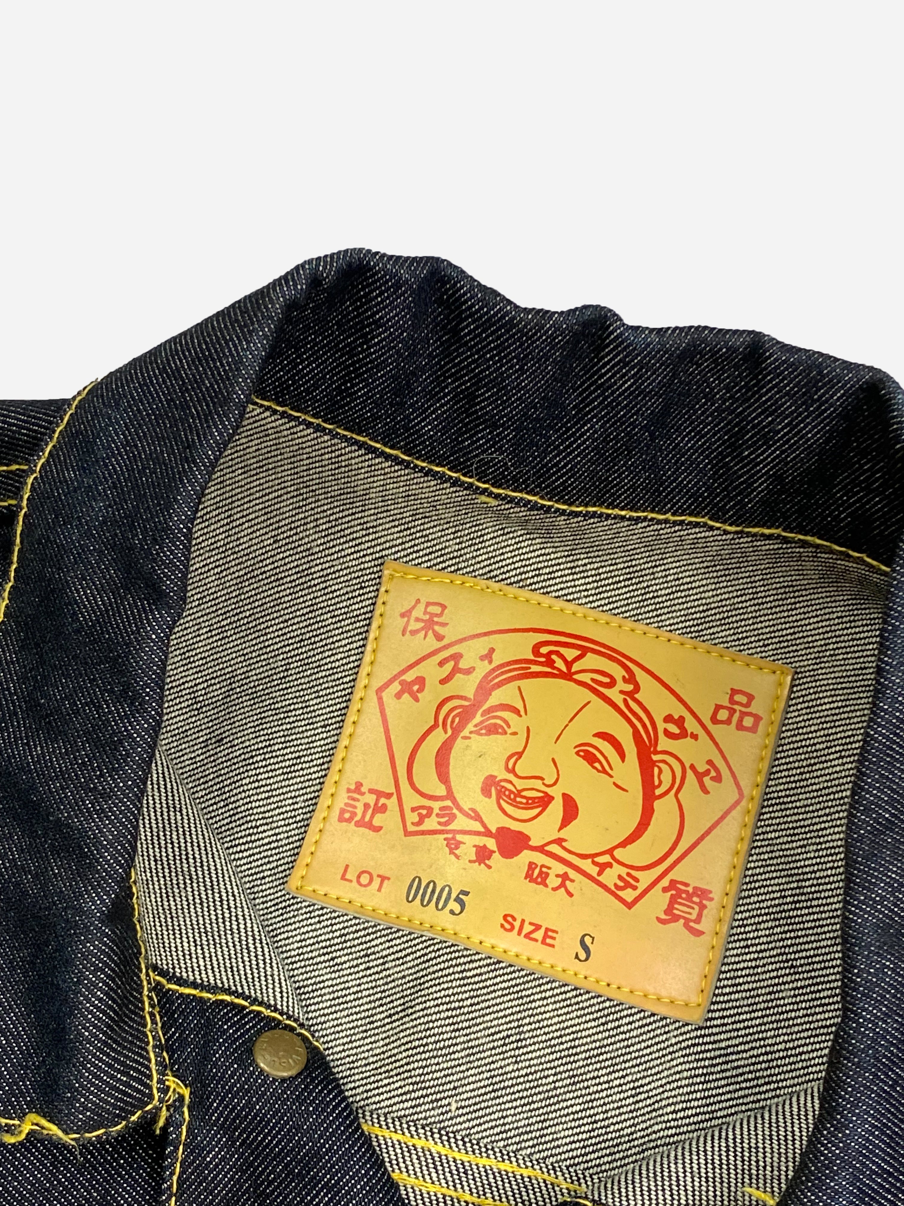 EVISU GENES SEAGULL EMBROIDERY LOT. 0005 DENIM JACKET. (S)